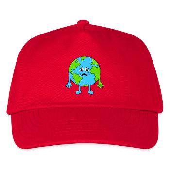 Melancholisches Land Illustration - Kinder Basecap - Rot - Vorne