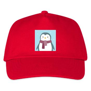 Affiche Pingouin Antarctique Pôle Sud Hiver Enfants Décoration - Casquette de baseball Enfant - rouge - Devant