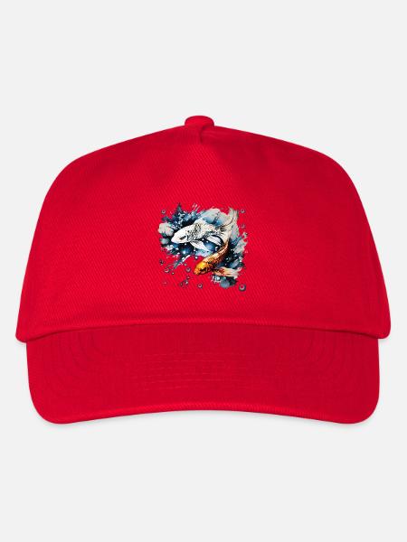 Koifishes and bubbles - Kids’ Baseball Cap - red