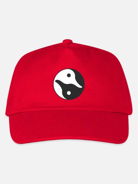 Yin Yang Ente - Kinder Basecap - Rot