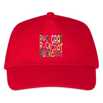 RÜCKGRAT DEMOKRATIE - Kinder Basecap - Rot - Vorne