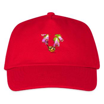 Bienchenmosaik mit Realistik Effekt - Kinder Basecap - Rot - Vorne