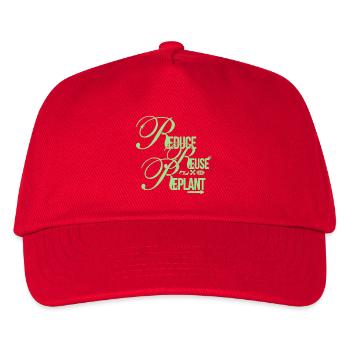 Reduce Reuse Replant Statement - Kids’ Baseball Cap - red - Front