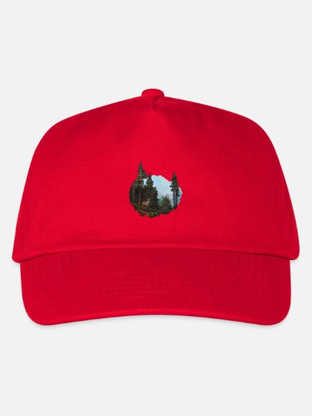 Der majestätische Hirsch – König des Wildwaldes - Kinder Basecap - Rot