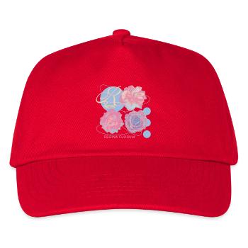 Regina Florum – Ausgefallenes Rosendesign - Kinder Basecap - Rot - Vorne