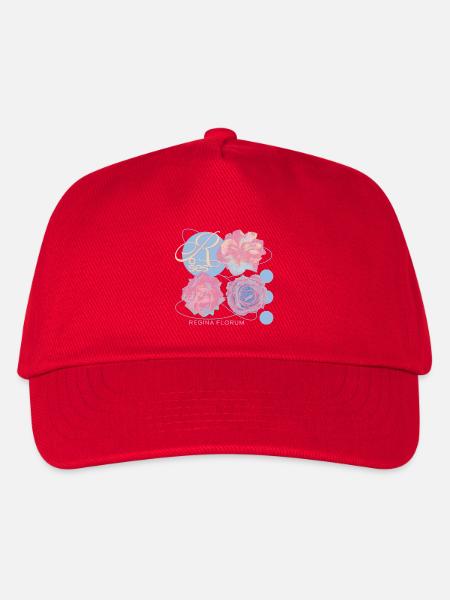 Regina Florum – Ausgefallenes Rosendesign - Kinder Basecap - Rot