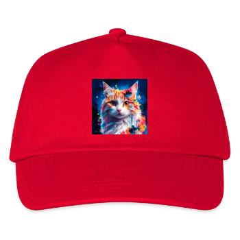 Artful cat - Kids’ Baseball Cap - red - Front