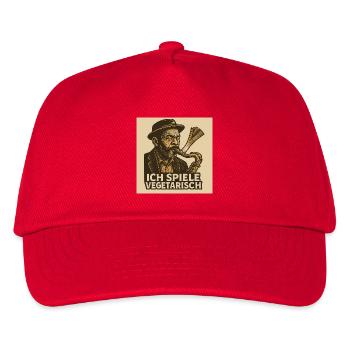 Saxophon Ich spiele vegetarisch - Kinder Basecap - Rot - Vorne
