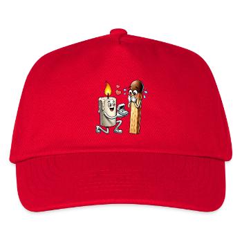 Candle loves match - Kids’ Baseball Cap - red - Front