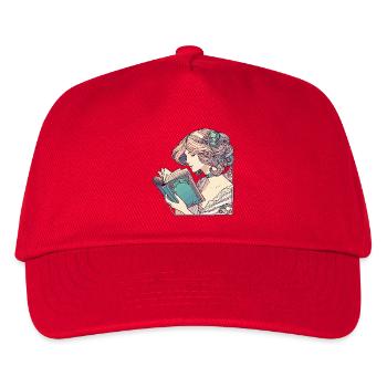 Book Books Reading Mrs. Art Nouveau Gift - Kids’ Baseball Cap - red - Front