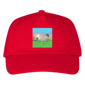 Kunst als Flucht Inspirierendes Design - Kinder Basecap - Rot - Vorne