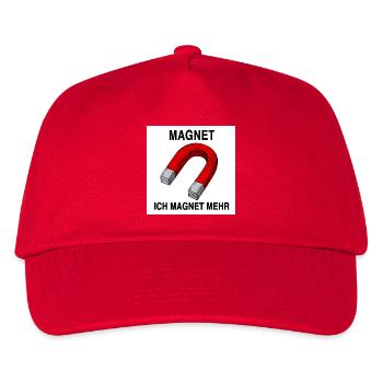 Ich Magnet mehr - mag net mehr - Kinder Basecap - Rot - Vorne