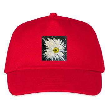 Edelweiss-black-white design - Kids’ Baseball Cap - red - Front