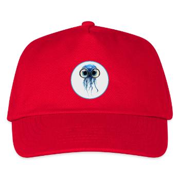 Qualle mit Taucherbrille - Kinder Basecap - Rot - Vorne