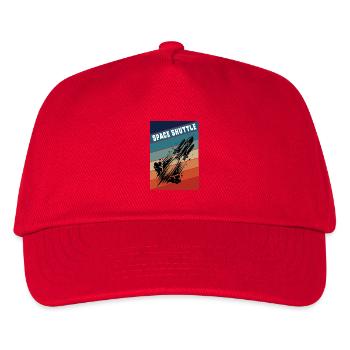 Raumschiff Vintage Design - Kinder Basecap - Rot - Vorne