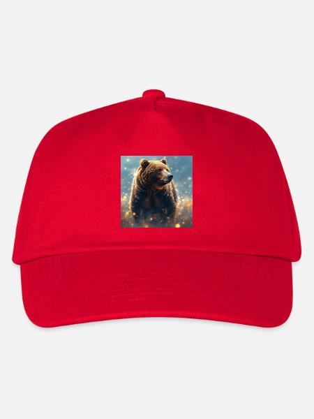 Krafttier Braunbär - Kinder Basecap - Rot