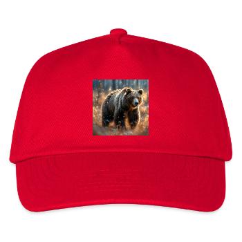 Krafttier Magischer Braunbär - Kinder Basecap - Rot - Vorne