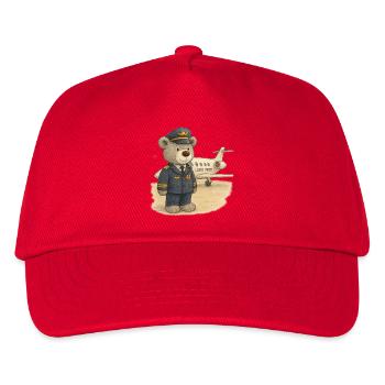 Lord Petzi Pilot - Kinder Basecap - Rot - Vorne