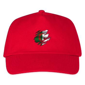 Algerien Flagge - Algerien - Zerrissene Flagge - Kinder Basecap - Rot - Vorne