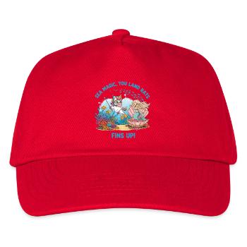 Magie de la mer avec Licorne - Casquette de baseball Enfant - rouge - Devant