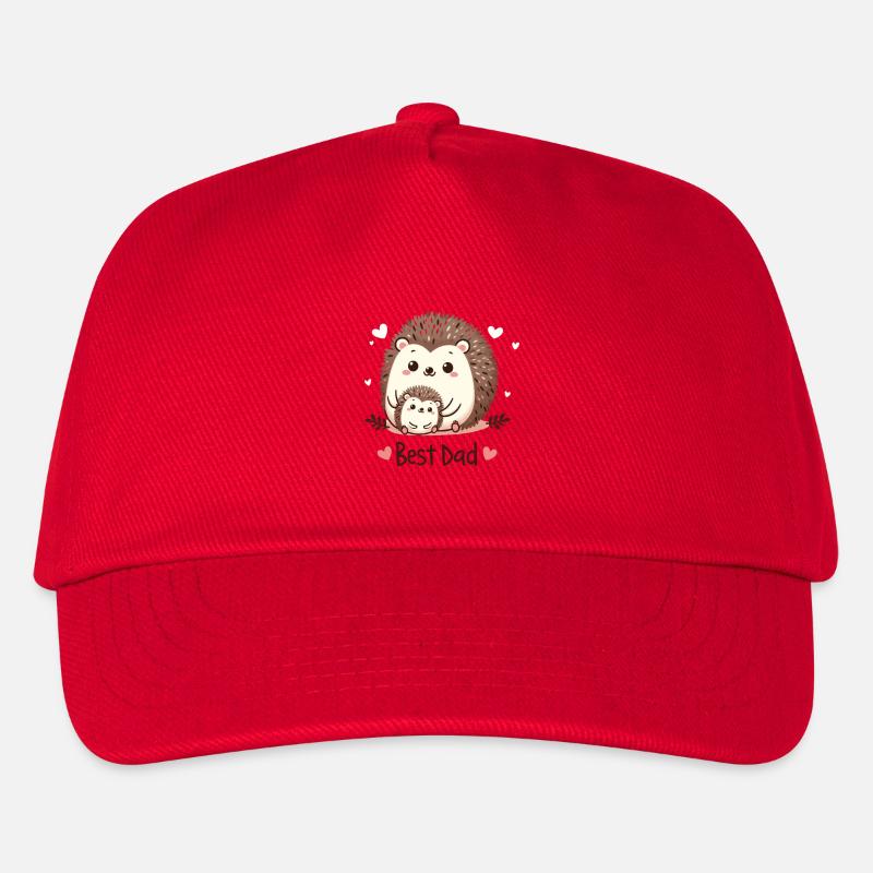 Bester Papa Igel - Kinder Basecap - Rot