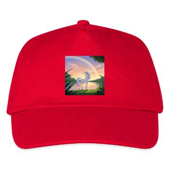 Unicorn under the rainbow - Kids’ Baseball Cap - red - Front