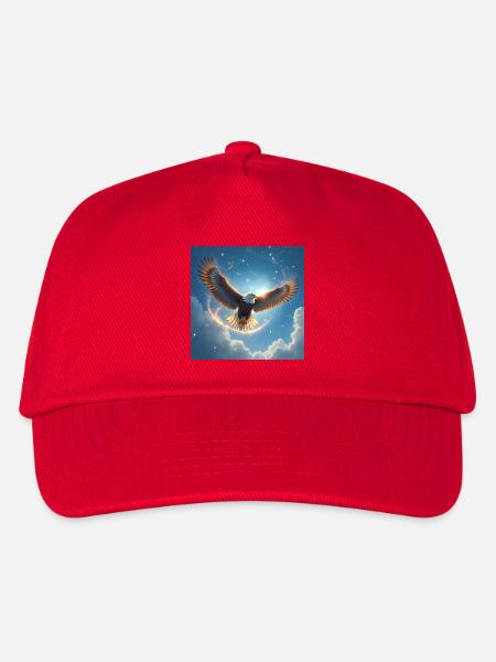 Krafttier Adler am Himmel - Kinder Basecap - Rot