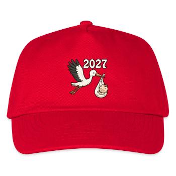 Cigogne avec enfant trouvé dans son bec 2027 - Casquette de baseball Enfant - rouge - Devant