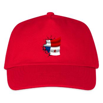 Flagge von Panama - Panama - Flagge Broken Design - Kinder Basecap - Rot - Vorne