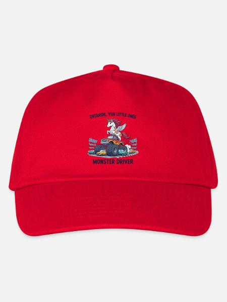 Monster Truck Einhorn - Kinder Basecap - Rot