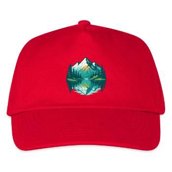 Réflexion alpine - Casquette de baseball Enfant - rouge - Devant