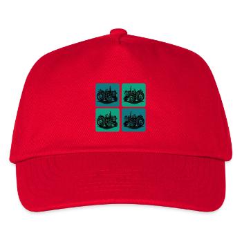 Conception du tracteur - Casquette de baseball Enfant - rouge - Devant