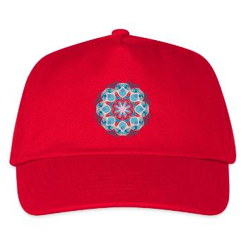 Beach day Mandala - Kinder Basecap - Rot - Vorne