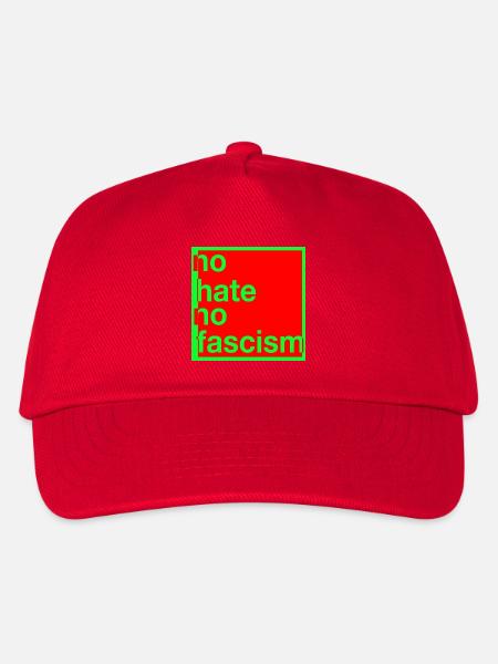 no hate no fascism - Kids’ Baseball Cap - red