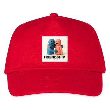 Liebenswerte Freundschaft Tonfiguren - Kinder Basecap - Rot - Vorne