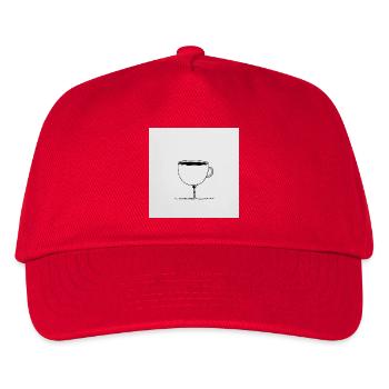 Kaffee? Nur in Eimern, bitte! - Kinder Basecap - Rot - Vorne