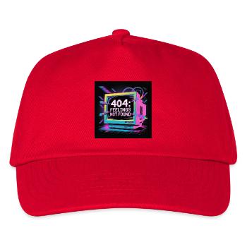Neon 404: Lack of Feelings in the Digital World - Kids’ Baseball Cap - red - Front
