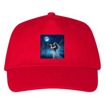 Trumpeter in the enchanted forest by moonlight - Kids’ Baseball Cap - red - Front