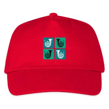 Retro Tenor Horn Design - Kids’ Baseball Cap - red - Front