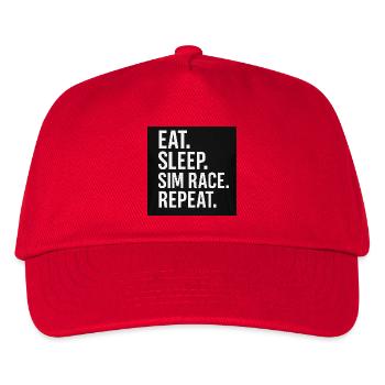 MANGER. DORMIR. COURSE À LA CARTE SIM. RÉPÉTER - Casquette de baseball Enfant - rouge - Devant