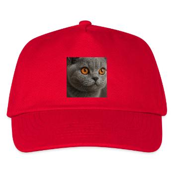 Detailed cat eye design - Kids’ Baseball Cap - red - Front