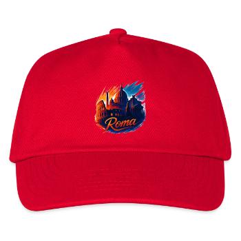 Rome Roma Capital Italy Silhouette Gift - Kids’ Baseball Cap - red - Front