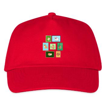 Beer stamps with animals - Kids’ Baseball Cap - red - Front