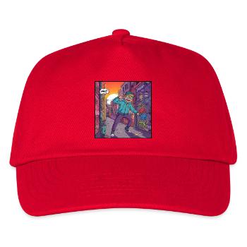 Jugendlicher Streetstyle in Graffiti-Straße - Kinder Basecap - Rot - Vorne