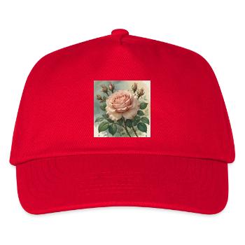 Fleur de rose rose élégamment délicate - Casquette de baseball Enfant - rouge - Devant
