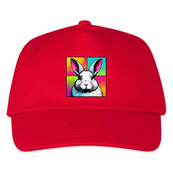 Kaninchen - Kinder Basecap - Rot - Vorne