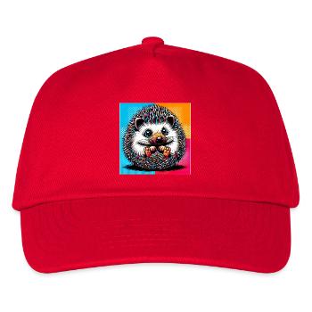 Igel - Kinder Basecap - Rot - Vorne