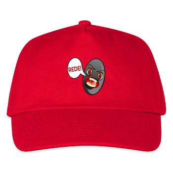 JUGENDSPRACHE REDE SCHWARZE OLIVE - Kinder Basecap - Rot - Vorne