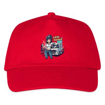 LKW-Manga - Kinder Basecap - Rot - Vorne
