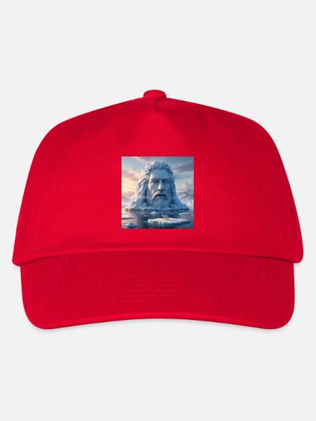 Gletscher-Gesicht aus Eis - Kinder Basecap - Rot